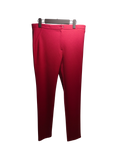 Crimson Textured Slim-Fit Trousers