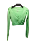 Lime Green Cropped Cardigan