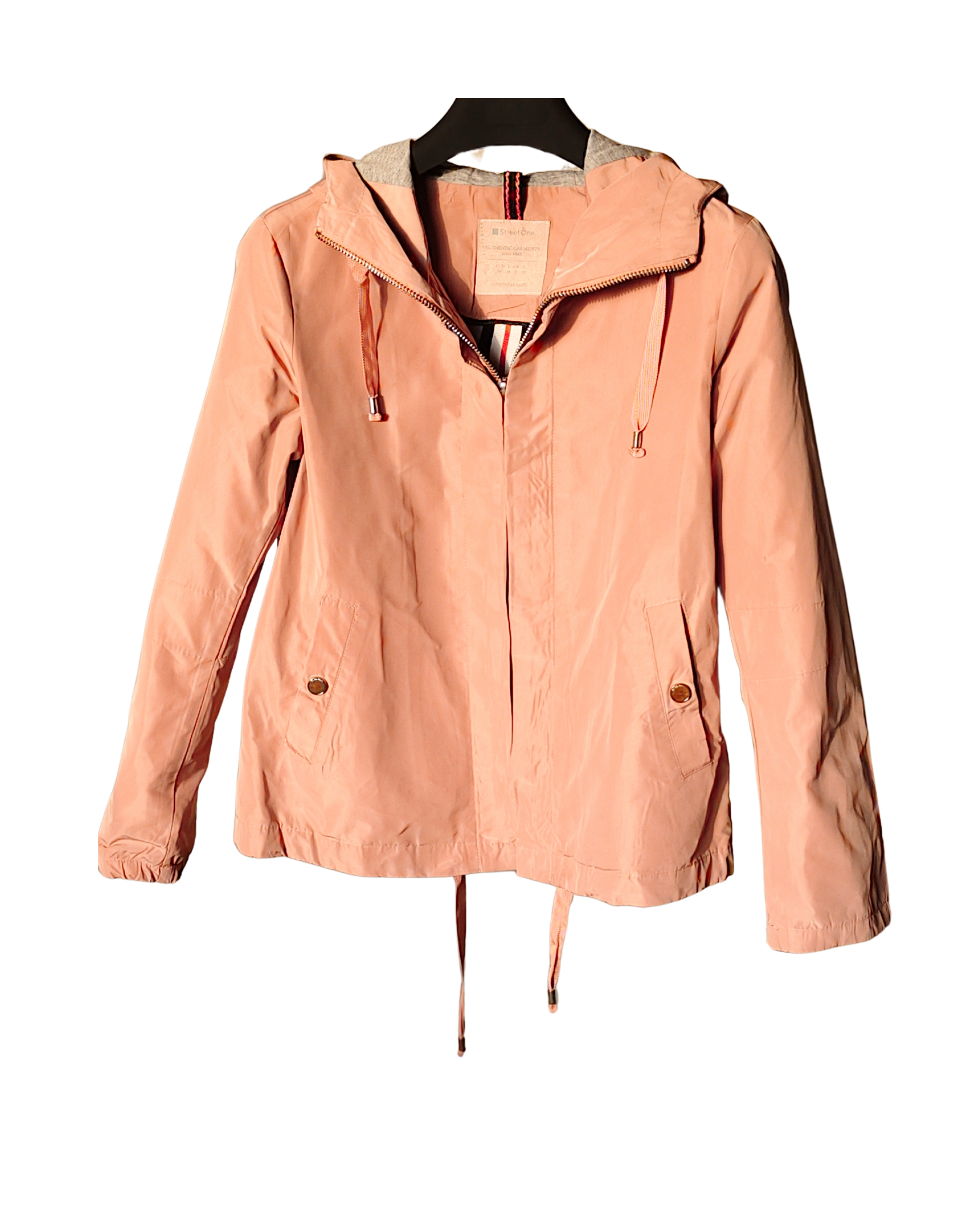Peach Hooded Windbreaker