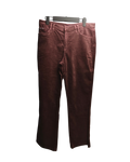 Burgundy Corduroy Straight-Leg Pants