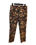 Ornate Botanical Print Tapered Trousers