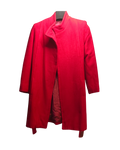 Crimson Wool Wrap Coat