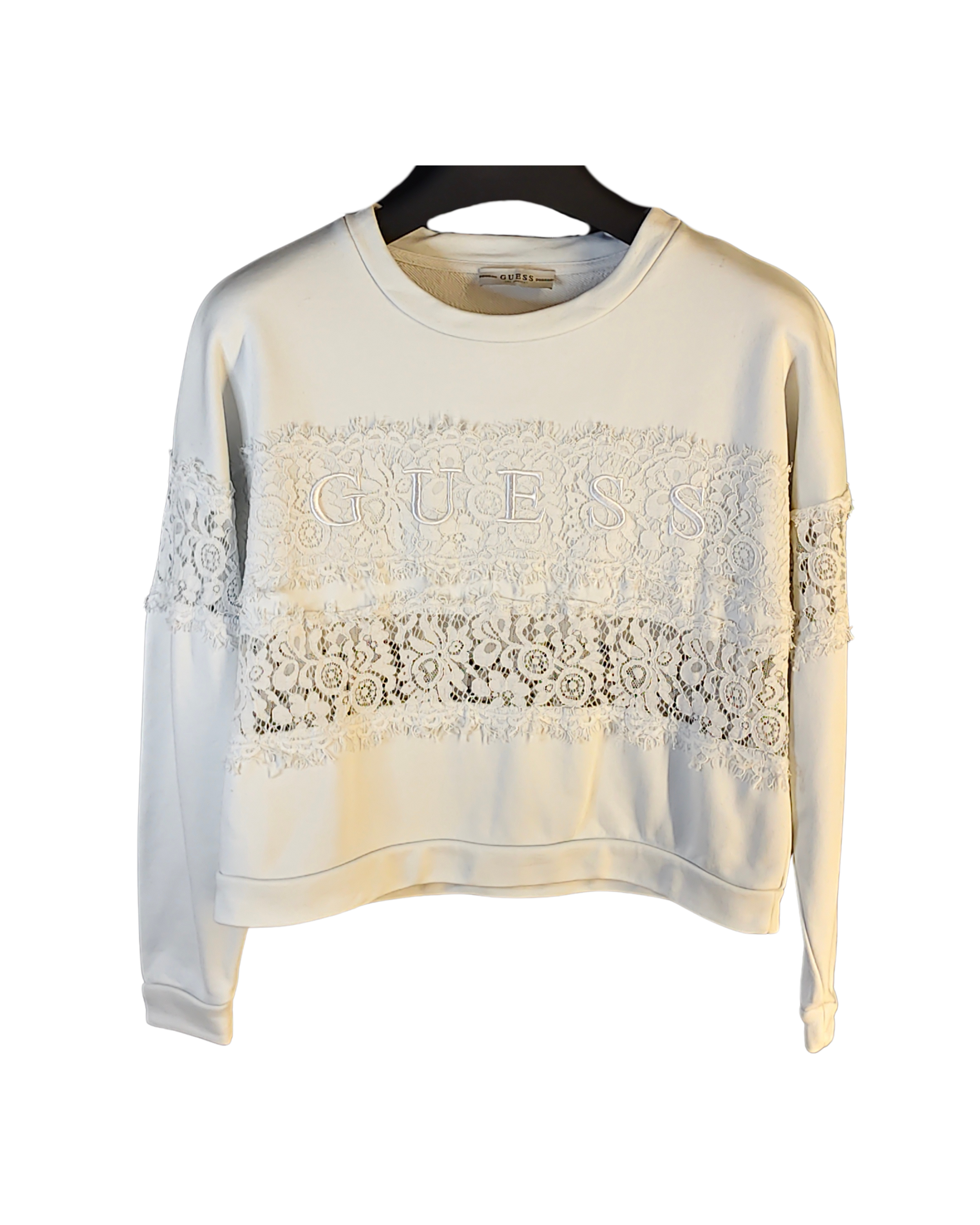 GUESS Lace-Overlay Sweatshirt