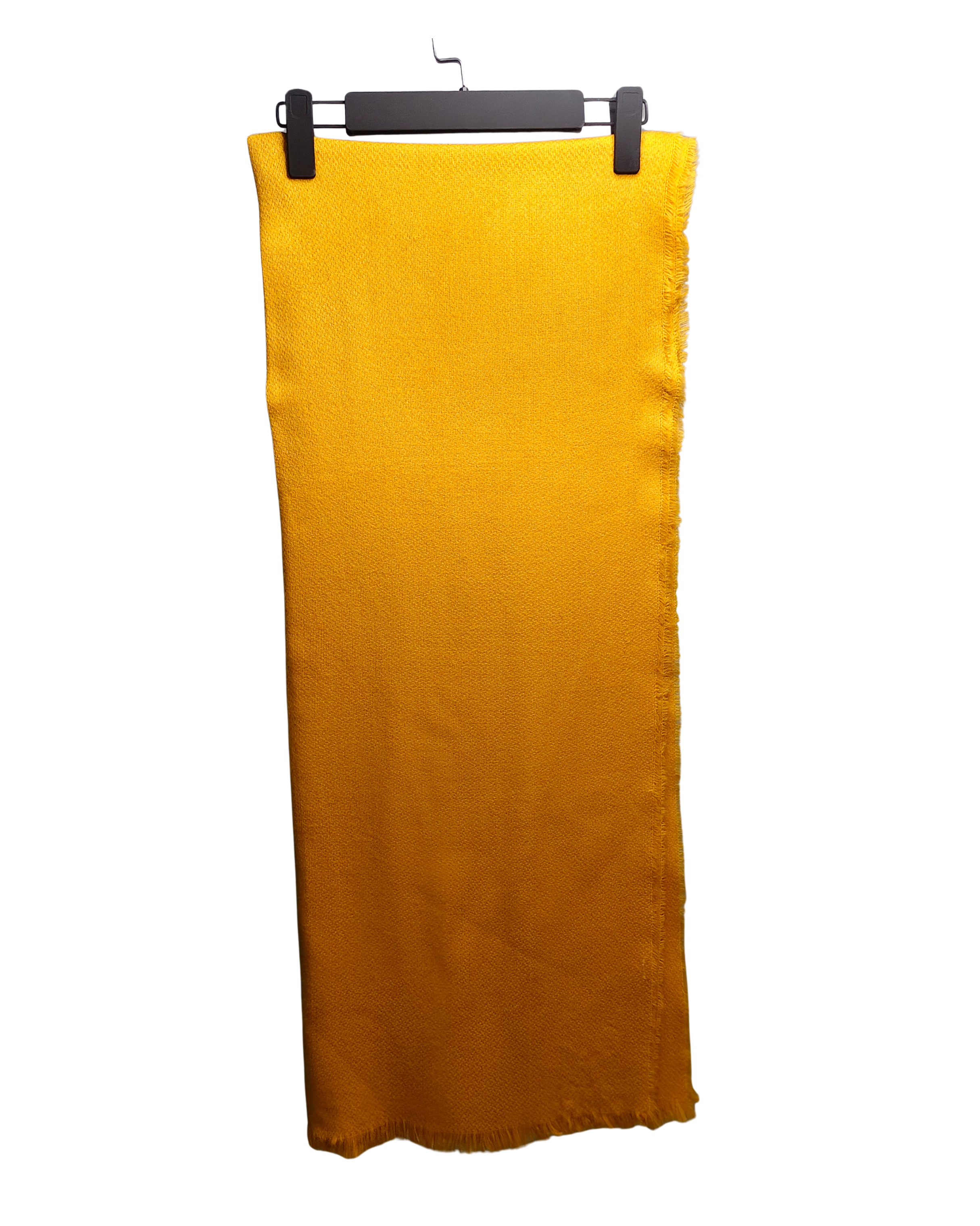 Mustard Yellow Raw-Edge Shawl