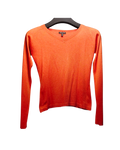 Massimo Dutti V-Neck Burnt Orange Sweater