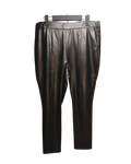 Seamed Obsidian Vegan Leather Trousers