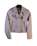 Zara Women’s Pastel Lavender Faux Leather Biker Jacket