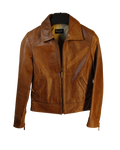 Massimo Dutti Cognac Genuine Leather Jacket