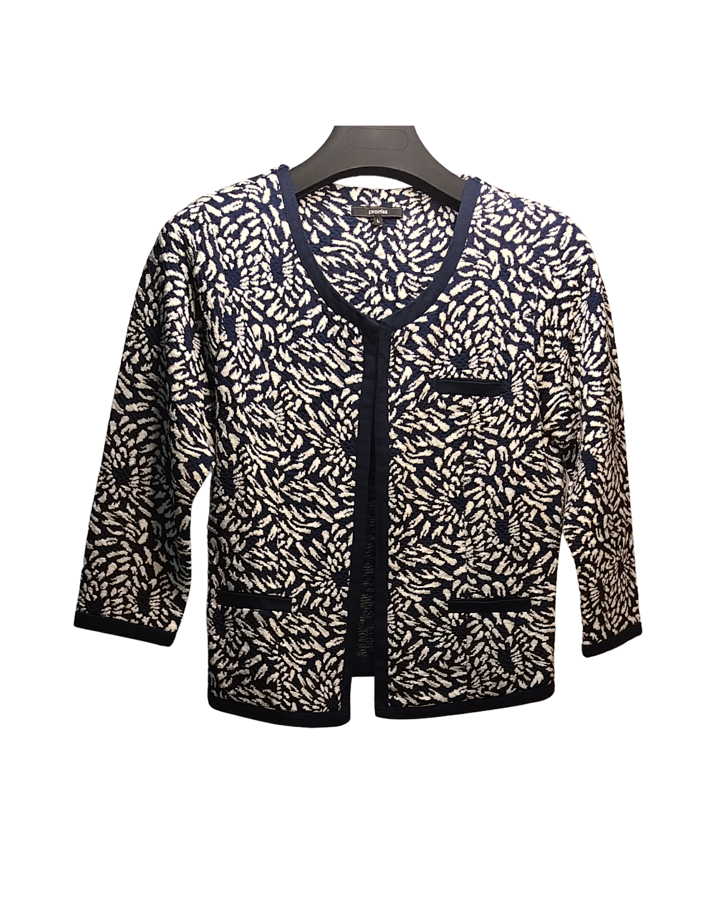 Black & White Patterned Cardigan
