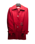 Red Belted Tailored Coat