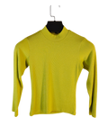 Chartreuse Ribbed Mock-Neck Top