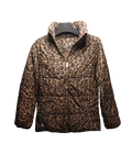 Leopard Print Quilted Puffer Jacket