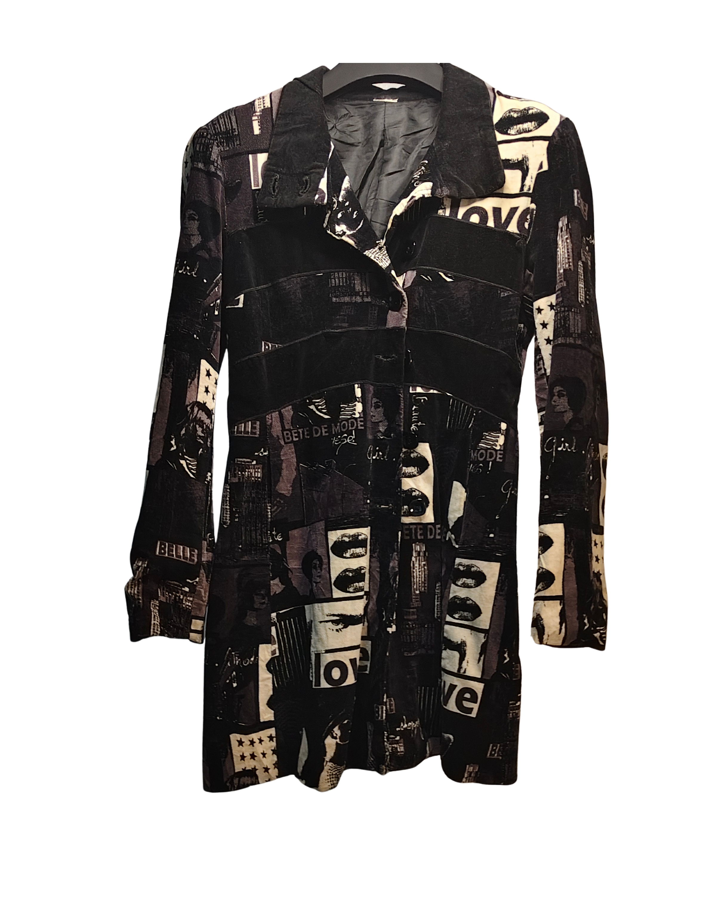 Monochrome Graphic Collage Trench