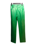 Kelly Green Statement Leather-Look Trousers