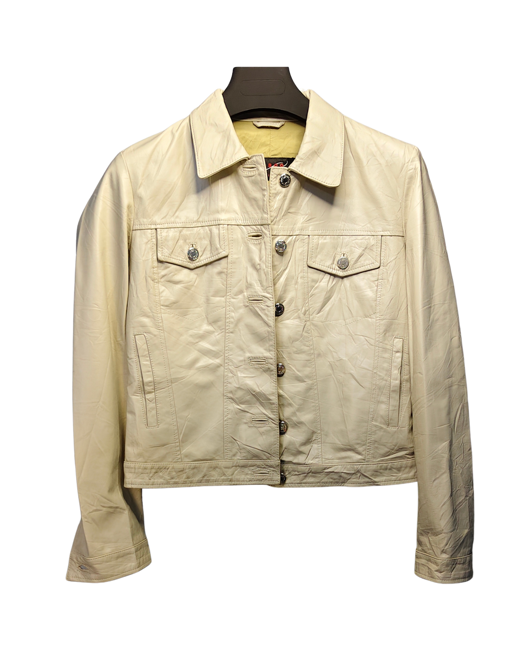 Classic Beige Genuine Leather Jacket