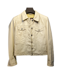 Classic Beige Genuine Leather Jacket