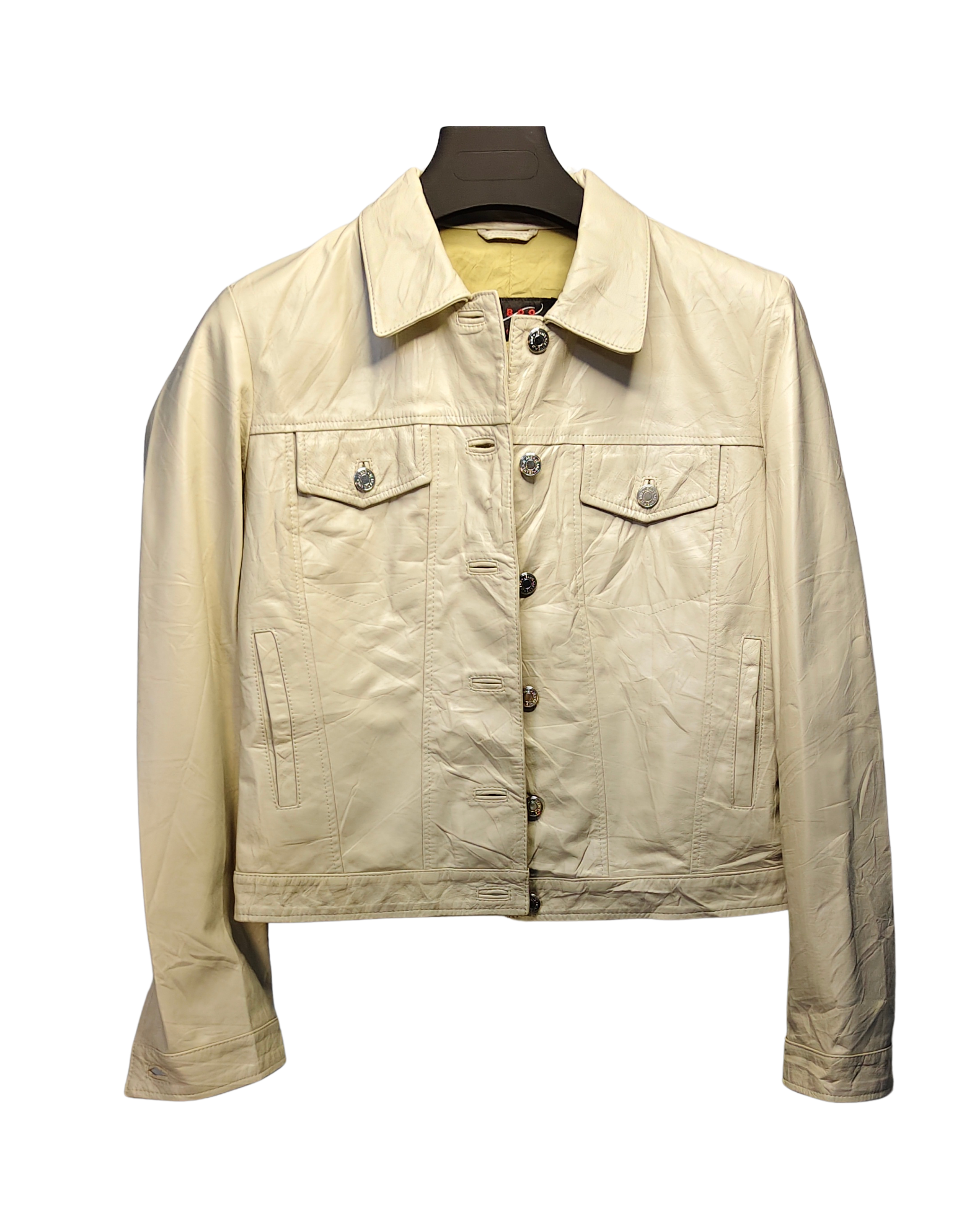 Classic Beige Genuine Leather Jacket