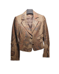 Earth-Tone Tapestry Blazer