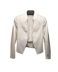 Cream Open-Front Tailored Jacket
