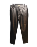 Classic Onyx Faux-Leather Biker Pants
