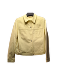 Pale Yellow Denim-Style Jacket
