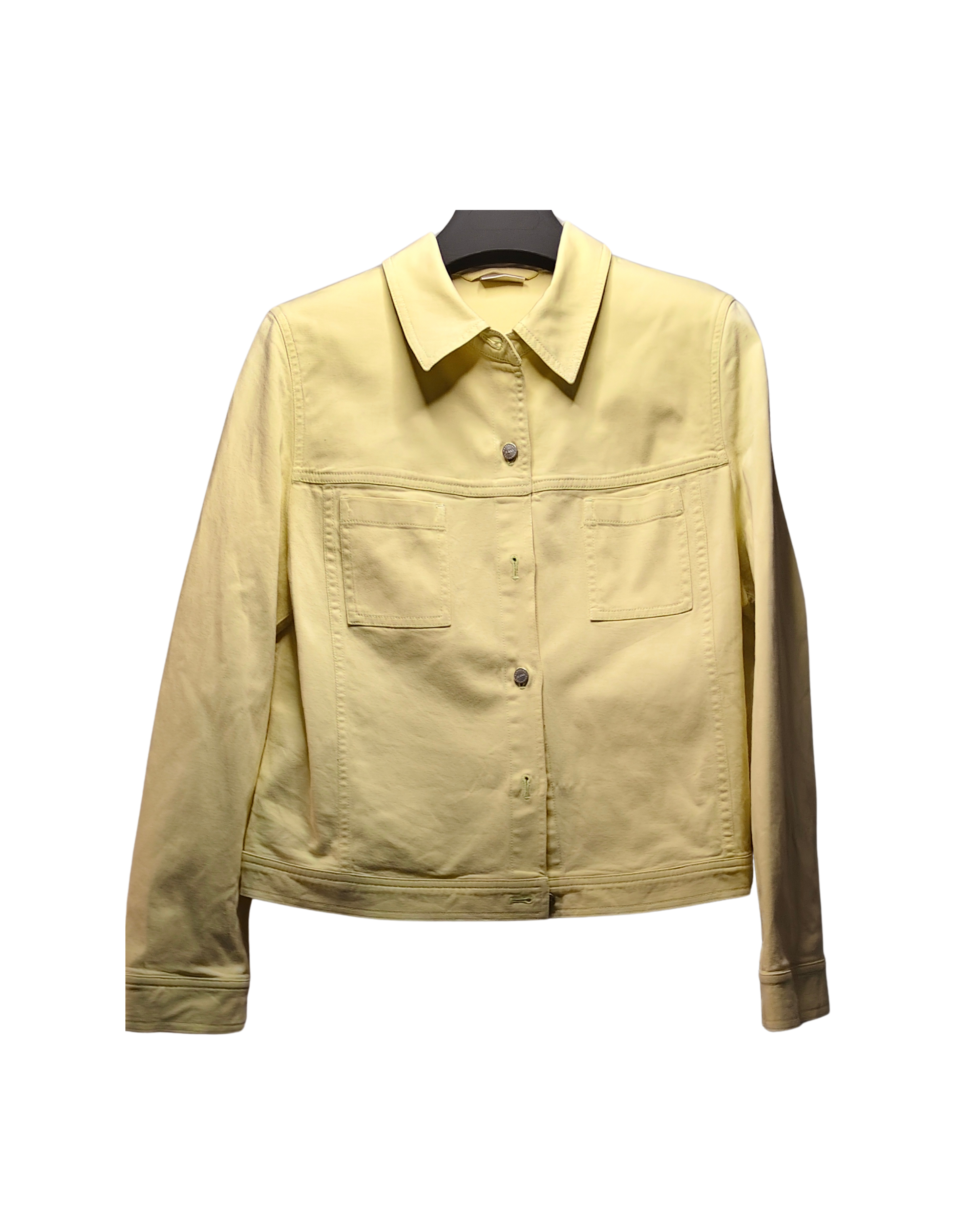 Pale Yellow Denim-Style Jacket