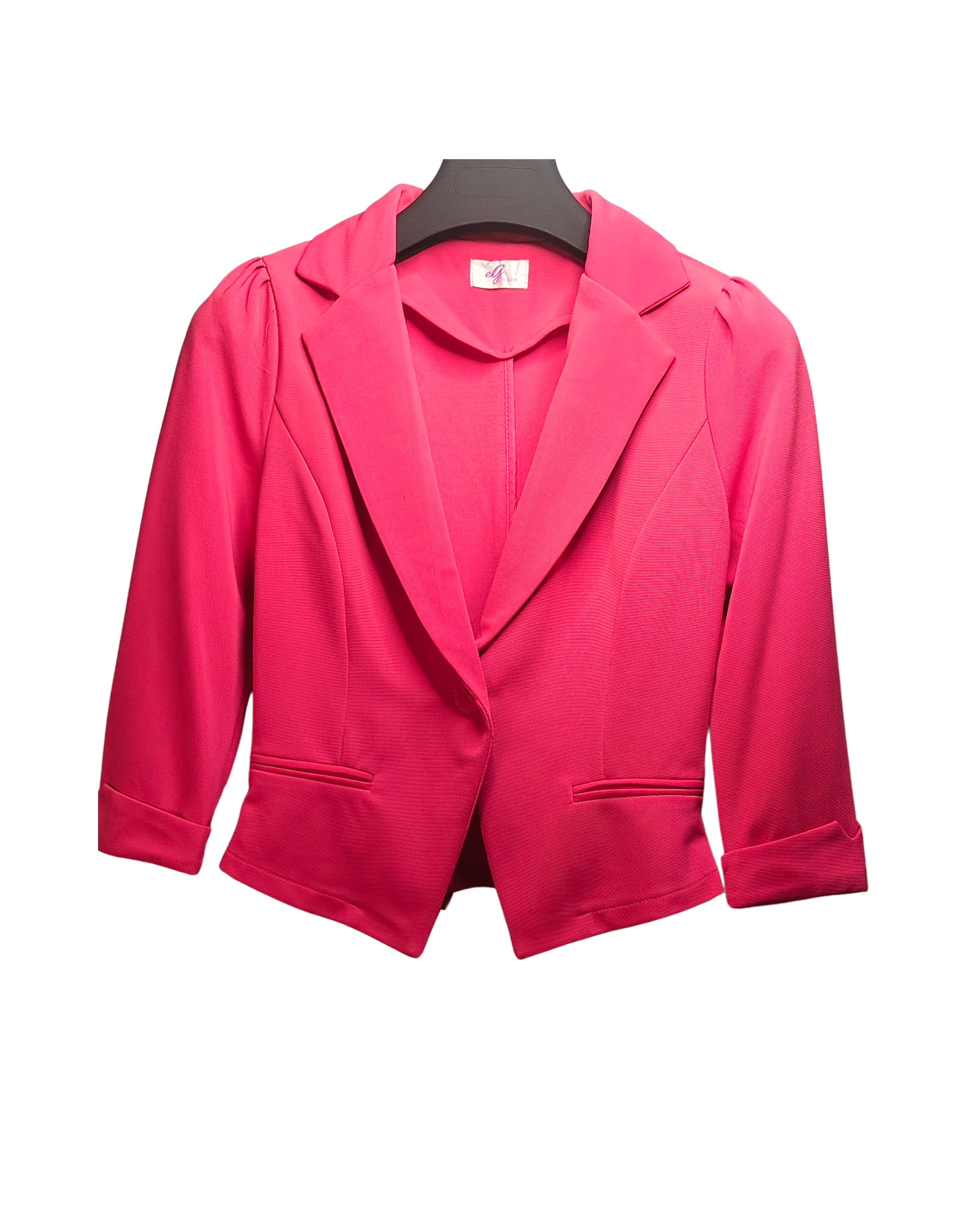 Hot Pink Cropped Blazer