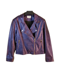 Joseph Ribkoff Metallic Purple Biker Jacket
