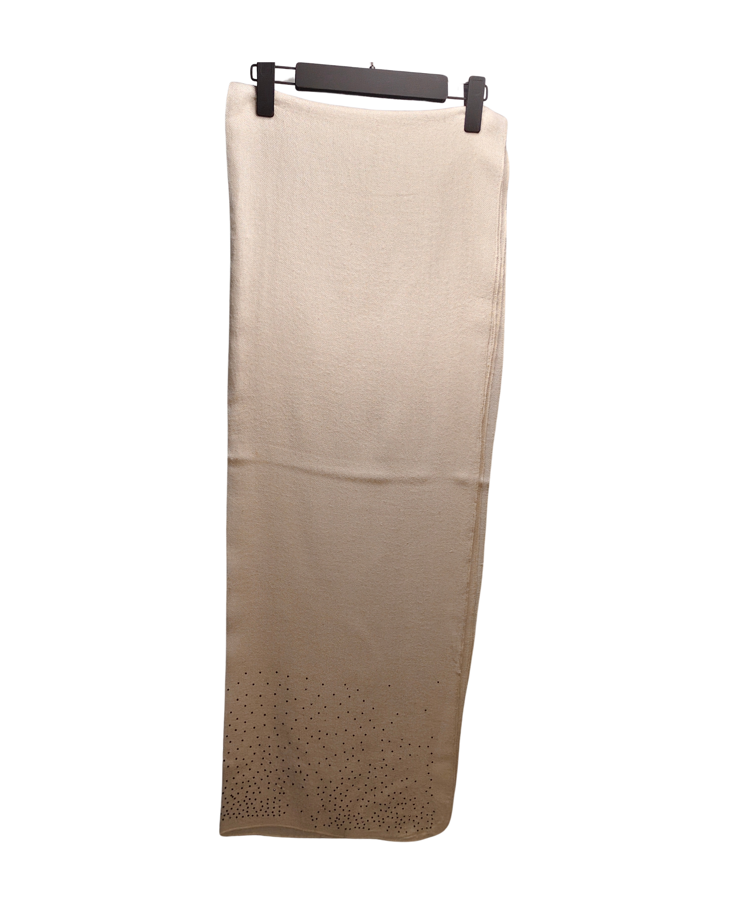 Cream Knit Wrap with Studded Detail