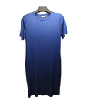 Cobalt Blue Ribbed T-Shirt Dress