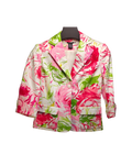 Vibrant Floral Print Tailored Summer Blazer
