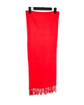 Radiant Scarlet Red Tasseled Scarf