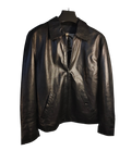 Classic Black Genuine Leather Zip Jacket