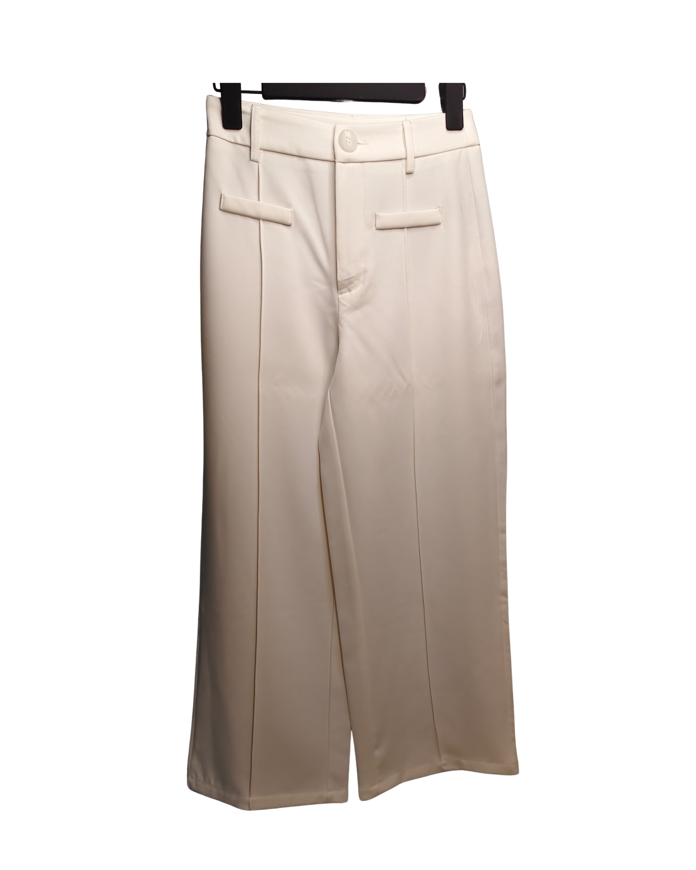 Crisp Alabaster Tailored Culottes