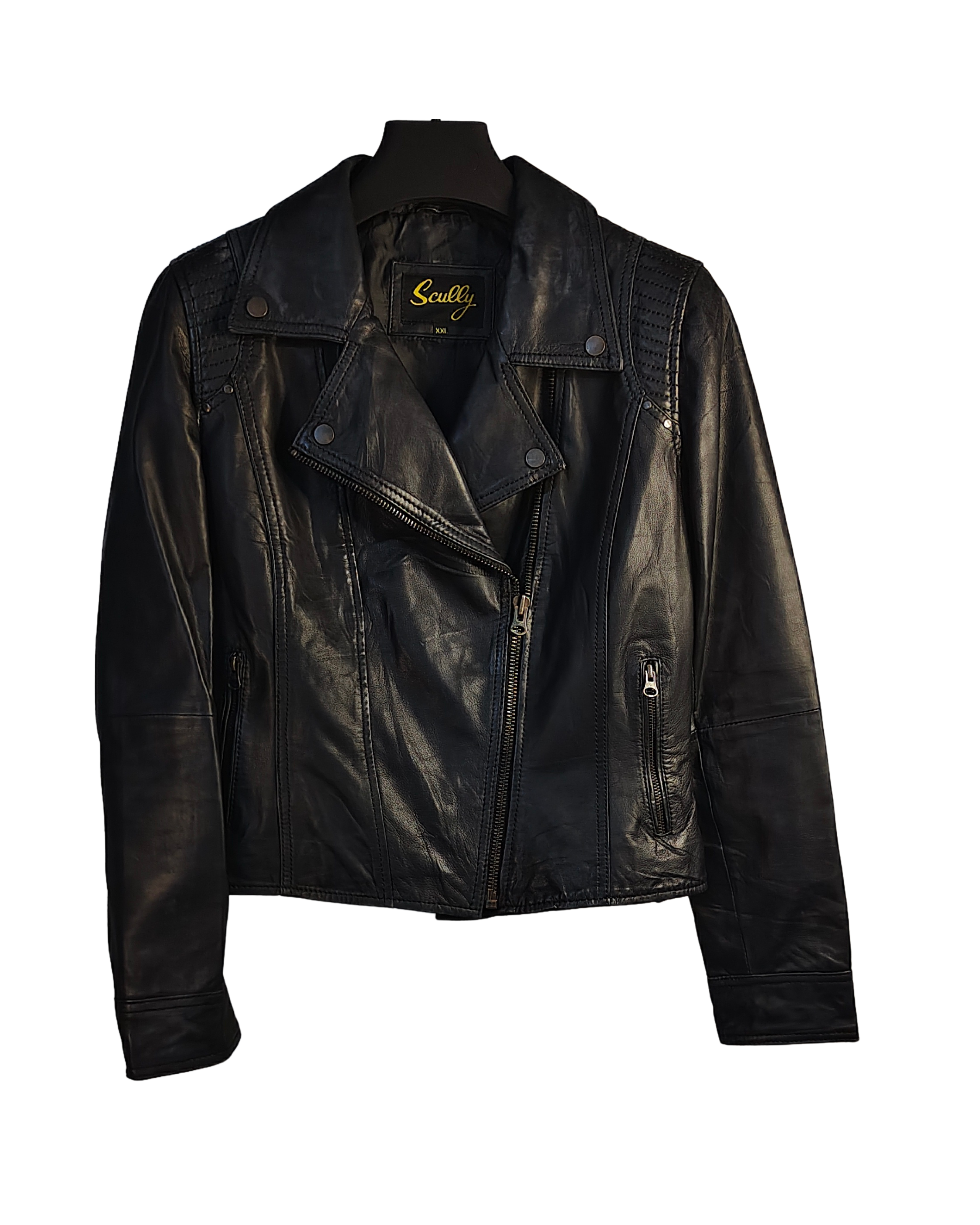 Classic Black Genuine Leather Biker Jacket