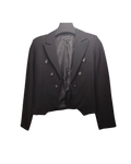 Modern Black Cropped Double-Breasted Blazer